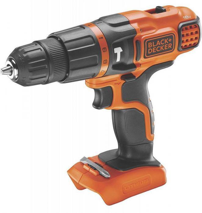 Ударная дрель-шуруповерт BLACK+DECKER BDCH188N-XJ без АКБ, без ЗУ