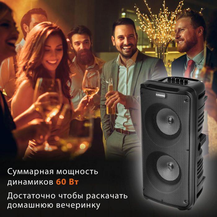 Музыкальный центр SunWind SW-MS30, 60Вт, с караоке, Bluetooth, FM, USB, SD/MMC, черный, - фото 6 - id-p200515707