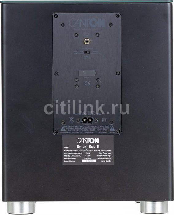 Сабвуфер CANTON Smart Sub 8, black, черный