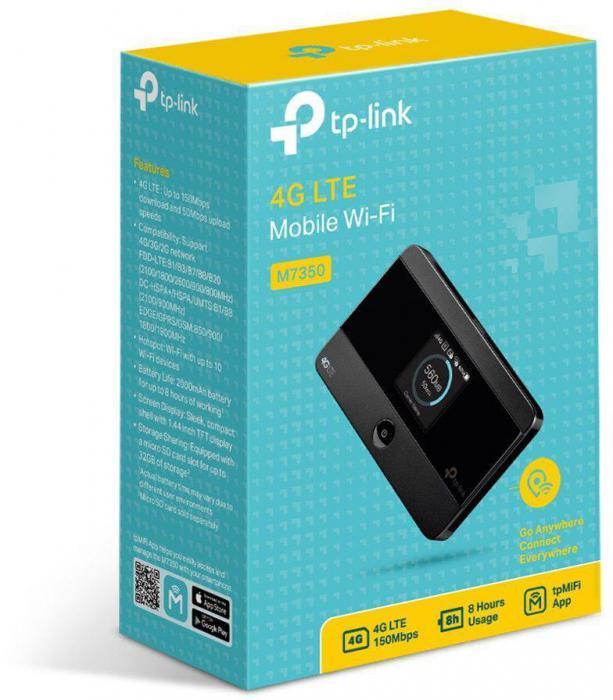 Wi-Fi роутер TP-LINK M7350, N300, черный - фото 4 - id-p200522528