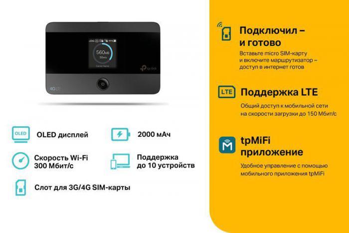 Wi-Fi роутер TP-LINK M7350, N300, черный - фото 7 - id-p200522528