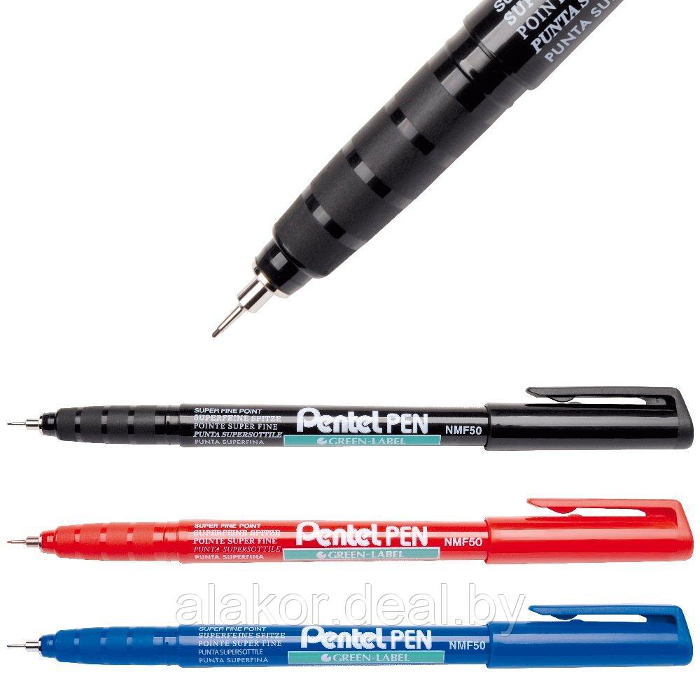 Маркер перманентный Pentel Pen NMF50, черный, 0.5мм - фото 4 - id-p201684477