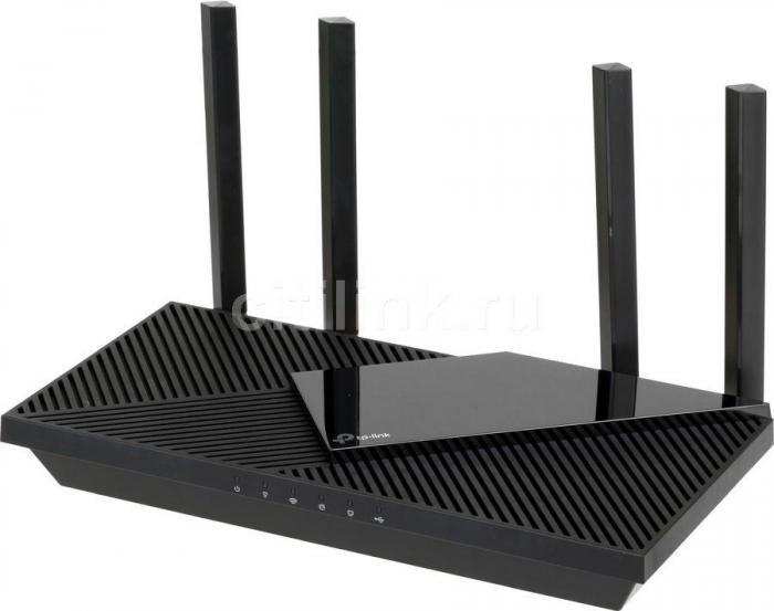 Wi-Fi роутер TP-LINK Archer AX55, AX3000, черный - фото 1 - id-p200522541