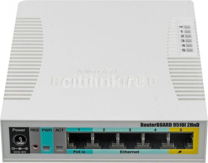 Wi-Fi роутер MIKROTIK RB951UI-2HND, N300, белый - фото 5 - id-p200522561