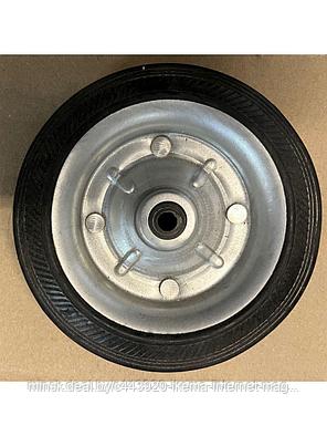 Колесо для тележки 14 см.,металлическое, диаметр оси 0.8 см. (S-03), фото 2