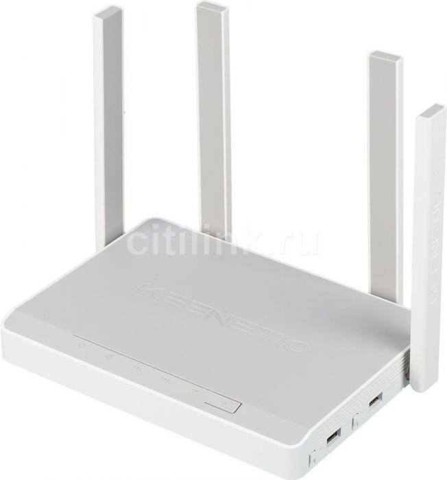 Wi-Fi роутер KEENETIC Giga, AX1800, белый [kn-1011] - фото 1 - id-p200522577