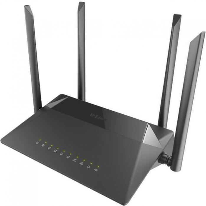 Wi-Fi роутер D-Link DIR-825/RU/R, AC1200, черный - фото 1 - id-p200522593