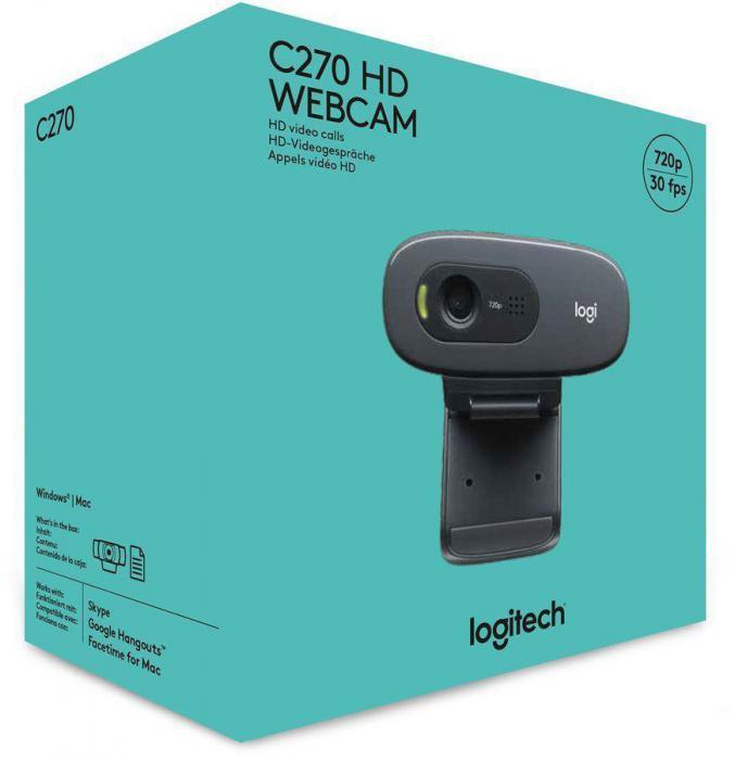 Web-камера Logitech HD Webcam C270, черный [960-001063/960-000584] - фото 3 - id-p200522620