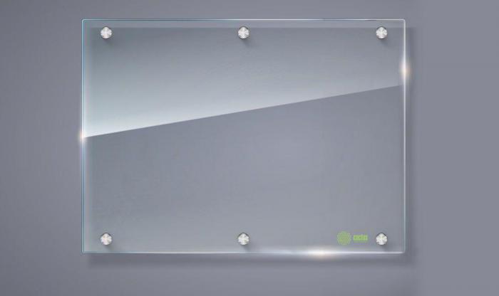 Доска стеклянная Cactus CS-GBD-90x120-TR прозрачный 90x120см - фото 1 - id-p200519374