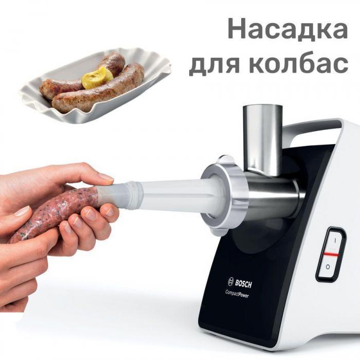 Мясорубка Bosch CompactPower MFW3630I, белый / оранжевый - фото 10 - id-p201281132