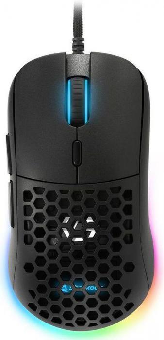 Мышь SHARKOON Light2 180, игровая, оптическая, проводная, USB, черный