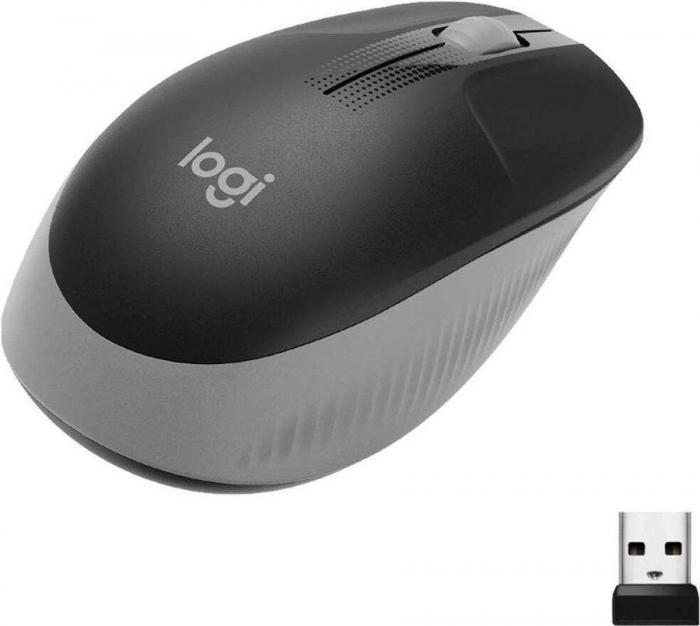 Мышь Logitech M191, оптическая, беспроводная, USB, серый и черный [910-005922]