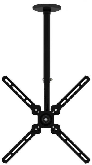 Кронштейн для телевизора Cactus CS-CP07, 23-55", потолочный, поворот и наклон, черный