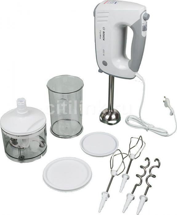 Миксер Bosch ErgoMixx MFQ36480, ручной, белый и серый