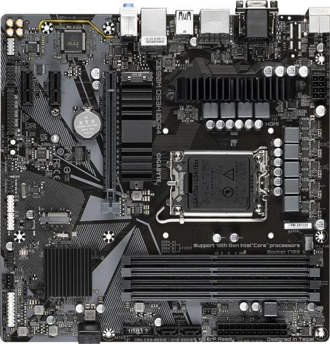 Материнская плата GIGABYTE Z690M DS3H DDR4, LGA 1700, Intel Z690, mATX, Ret