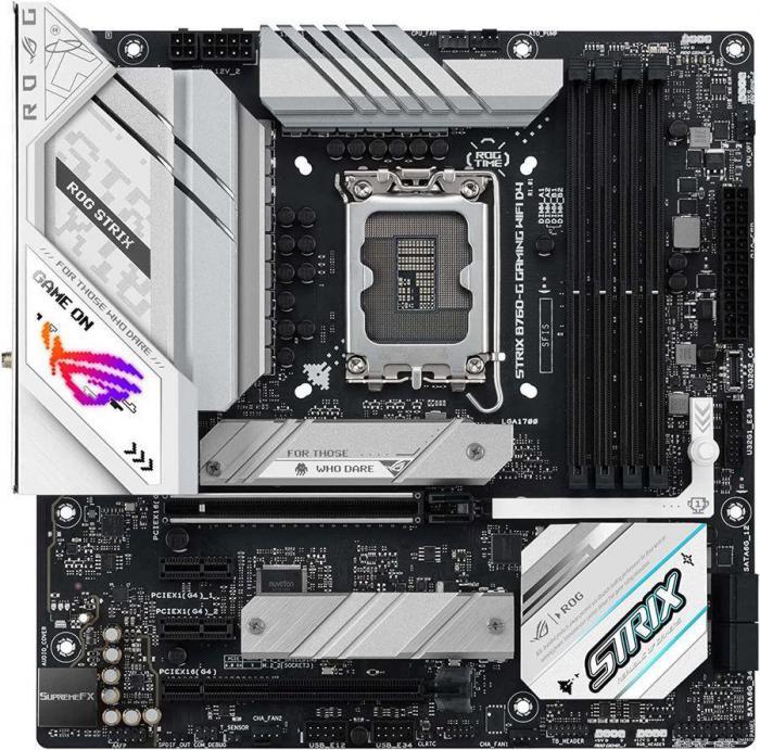 Материнская плата ASUS ROG STRIX B760-G GAMING WIFI D4, LGA 1700, Intel B760, mATX, Ret