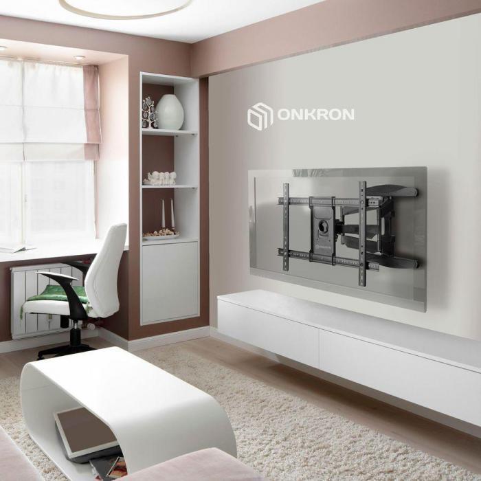 Кронштейн для телевизора ONKRON M6L, 40-75", настенный, поворот и наклон, черный - фото 3 - id-p201281257