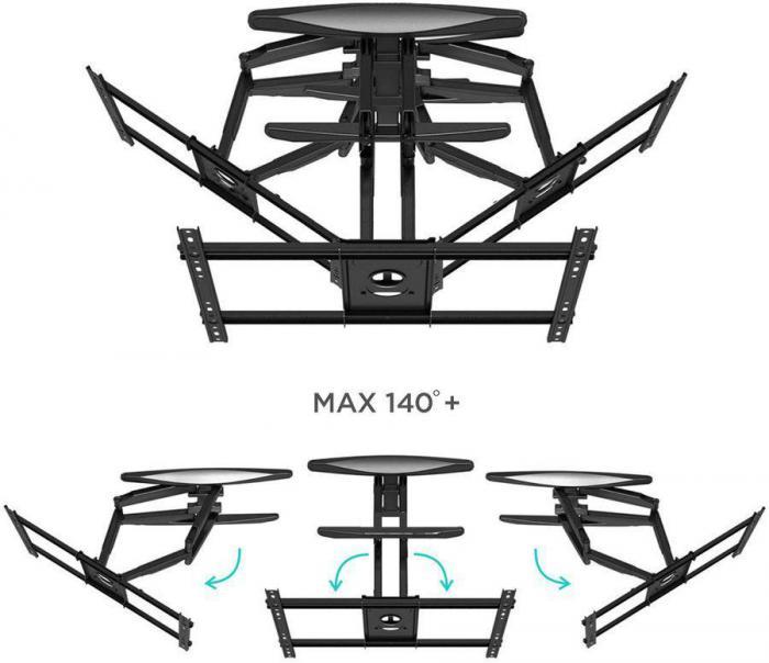 Кронштейн для телевизора ONKRON M6L, 40-75", настенный, поворот и наклон, черный - фото 6 - id-p201281257