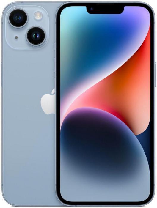 Смартфон Apple iPhone 14 128Gb, A2884, голубой - фото 1 - id-p200571900