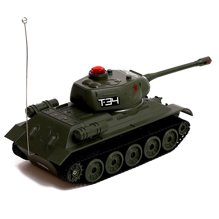 Танковый бой Т34 vs M1A2, на радиоуправлении, 2 танка, свет и звук - фото 8 - id-p201689943