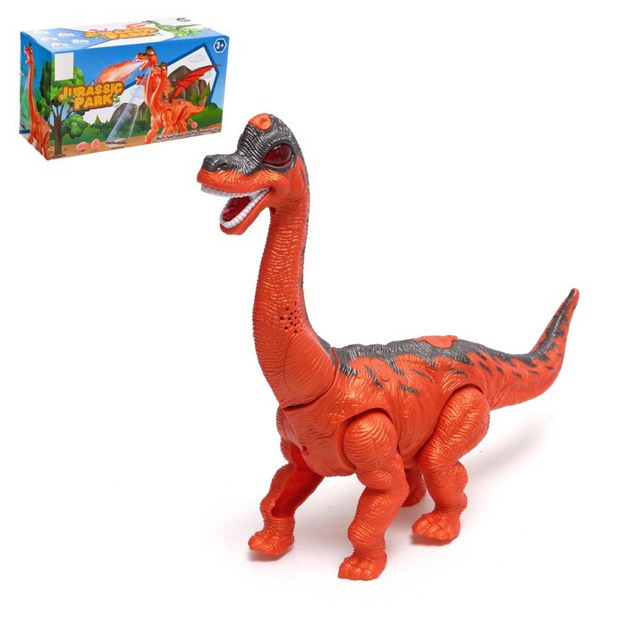 Динозавр «Диплодок», эффект дыма, откладывает яйца, с проектором, цвет оранжевый - фото 1 - id-p201689172