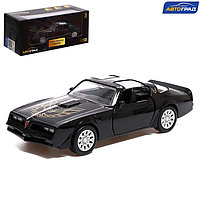 Машина металлическая PONTIAC FIREBIRD, 1:32, открываются двери, инерция, цвет чёрный