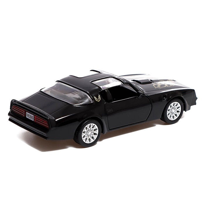 Машина металлическая PONTIAC FIREBIRD, 1:32, открываются двери, инерция, цвет чёрный - фото 3 - id-p201689835