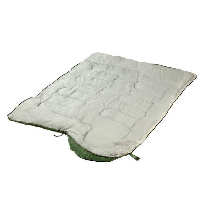 Спальный мешок туристический, 220 х 75 см, до -20 градусов, 600 г/м2, зеленый - фото 3 - id-p201692749
