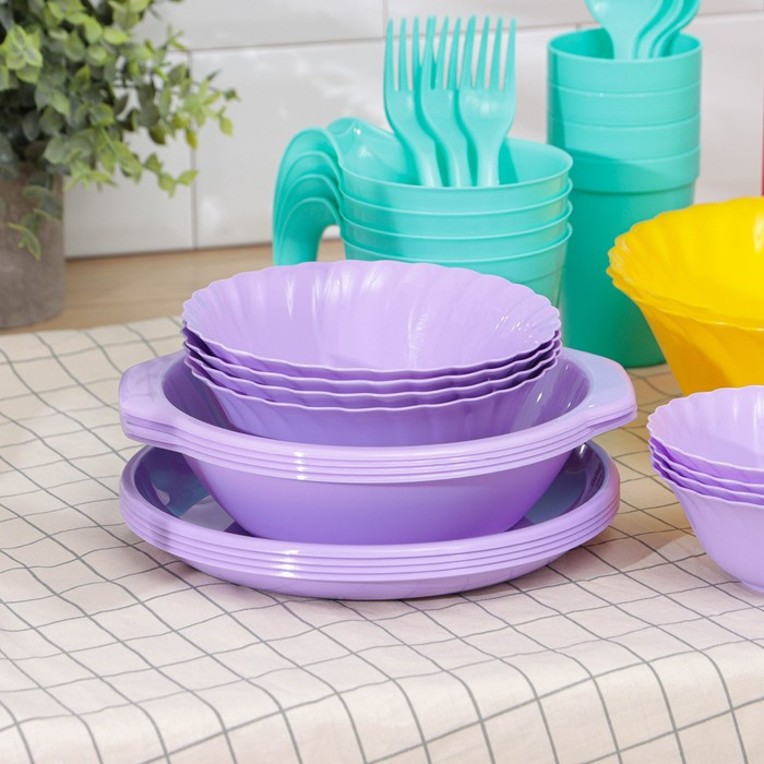 Набор посуды на 4 персоны «Весёлая компания», 36 предметов - фото 2 - id-p201691920