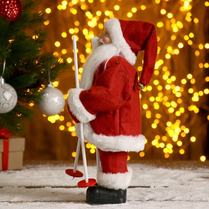 Дед Мороз "В красной шубке, на лыжах" 29 см - фото 2 - id-p201690600