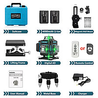 Лазерный уровень (нивелир) 4D Kezers KL4D-03G от бренда Firecore