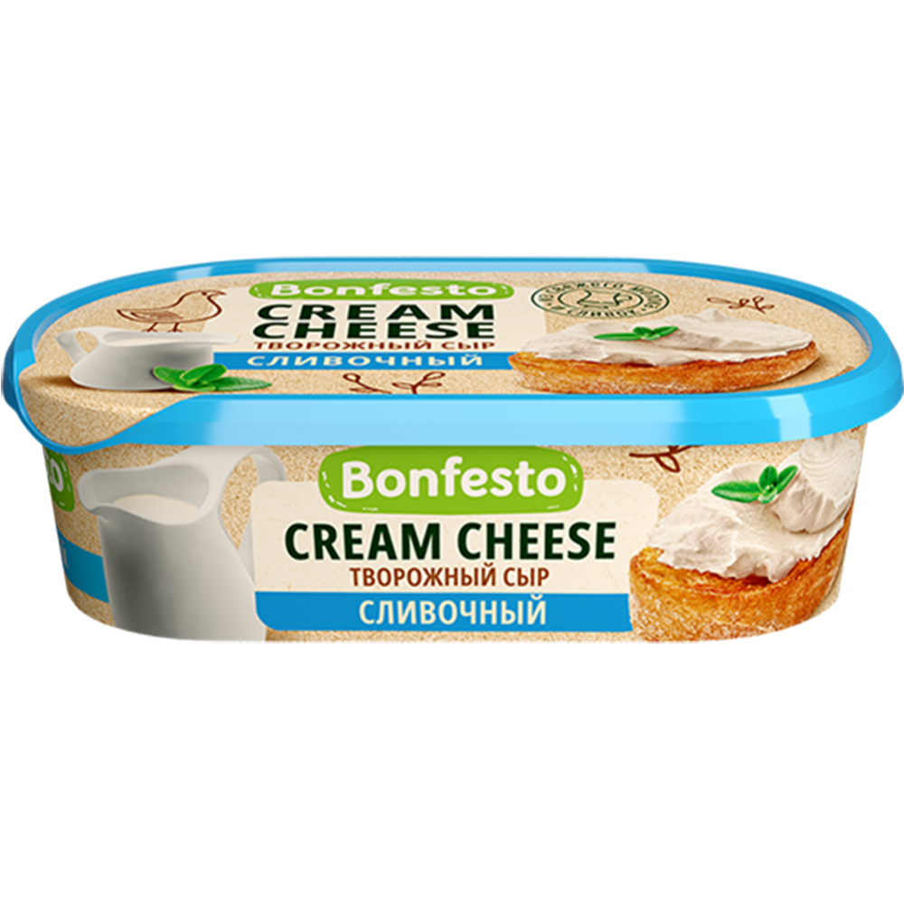 Сыр творожный "Кремчиз" с массовой долей жира в сухом веществе 65 %, 140 г, (Bonfesto) - фото 1 - id-p184411631