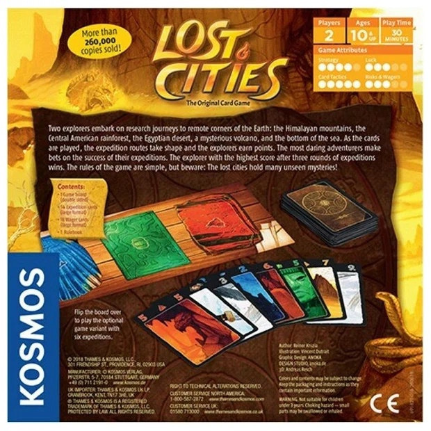 Настольная игра Lost Cities Card Game (Затерянные города: Карточная игра). Компания Kosmos - фото 3 - id-p201728029
