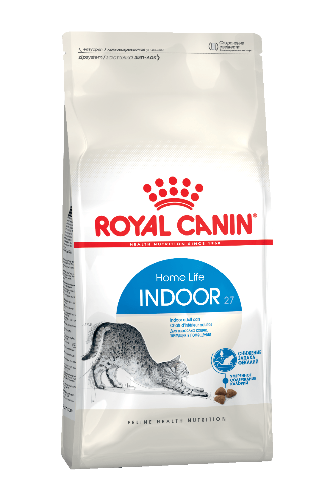 "Royal Canin" Indoor 27 сухой корм для взрослых кошек, живущих в помещении 400г