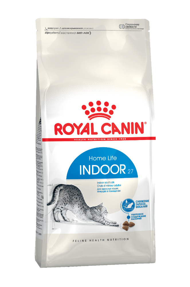 "Royal Canin" Indoor 27 сухой корм для взрослых кошек, живущих в помещении 400г - фото 1 - id-p201730862