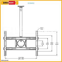 Кронштейн для TV потолочный Omnimount DCM250 FG