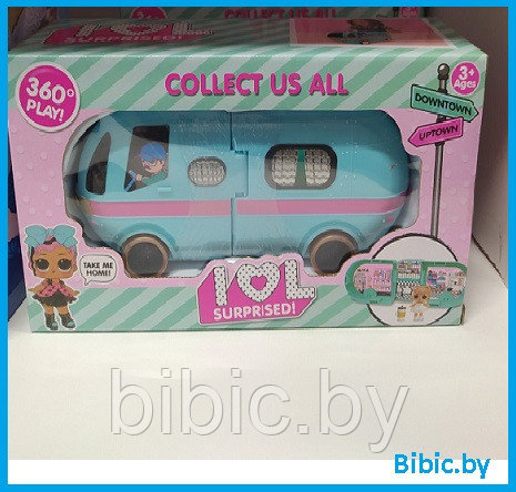 Машинка автобус ЛОЛ сюрприз Lol с куклой и сюрпризами домик кемпинг, детские игрушки для девочек игровой набор - фото 5 - id-p201734862