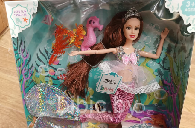 Детская кукла Русалка 30 см, русалочка детский игровой набор кукол для девочек с аксессуарами - фото 4 - id-p201737439