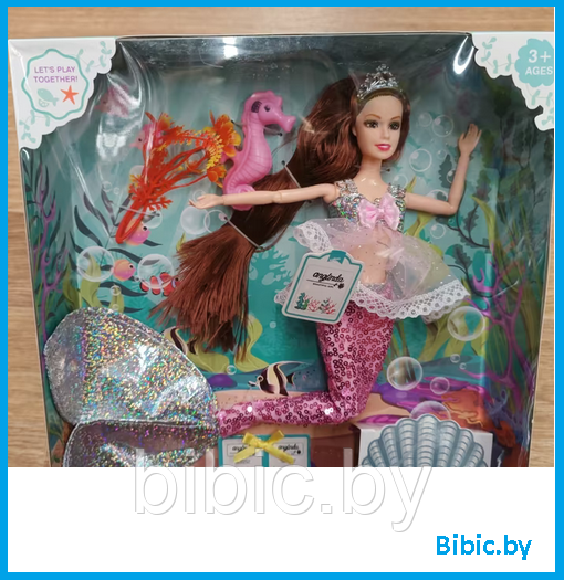 Детская кукла Русалка 30 см, русалочка детский игровой набор кукол для девочек с аксессуарами, фото 1