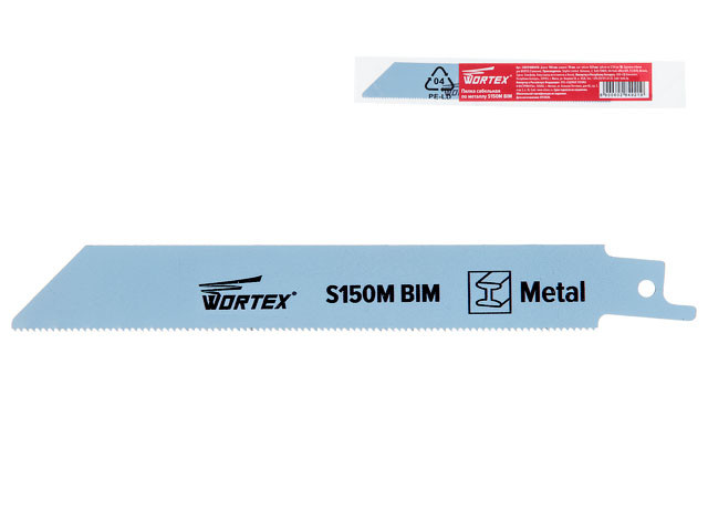 Пилка сабельная по металлу S150M (1 шт.) WORTEX высококачественная быстрорежущая сталь, 150 мм длина (пропил - фото 1 - id-p201737453