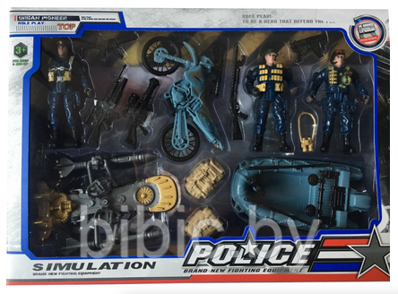 Детский игровой набор Полиция для мальчиков, фигурки игрушки полицейский набор 2745 вел - фото 2 - id-p201737735