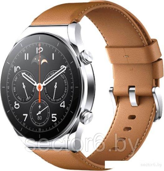 Умные часы Xiaomi Watch S1 (серебристый/коричневый, международная версия)