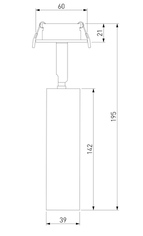 25040/LED 8W 4200K белый Встраиваемый светодиодный светильник Diffe, фото 2