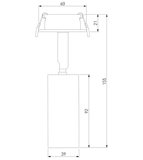 25039/LED 8W 4200K сеоебро Встраиваемый светодиодный светильник Diffe, фото 2