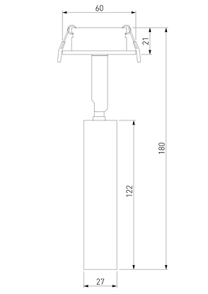 25027/LED 5W 4200K серебро Встраиваемый светодиодный светильник Diffe, фото 2