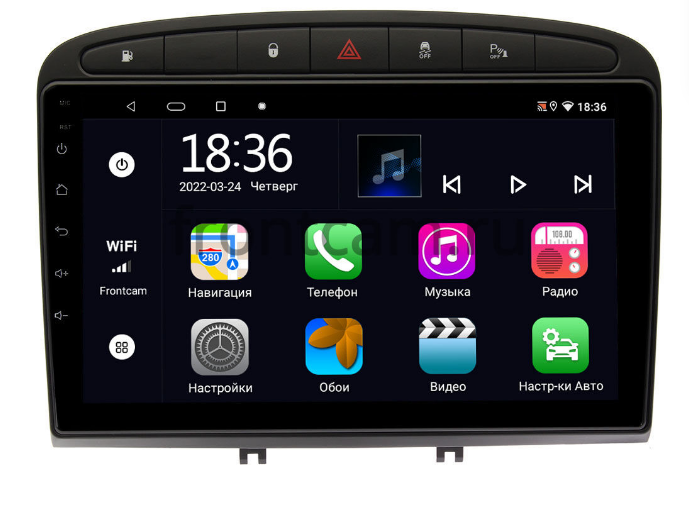 Штатная магнитола Peugeot 408 OEM 2/32 Android 10 CarPlay (черный глянец) - фото 1 - id-p201739914