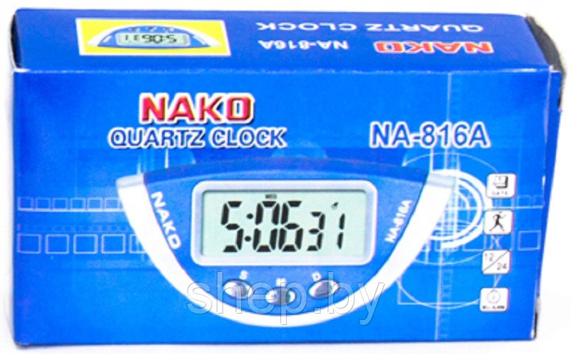 Автомобильные цифровые часы на липучке NAKO NA-816A - фото 2 - id-p201740153