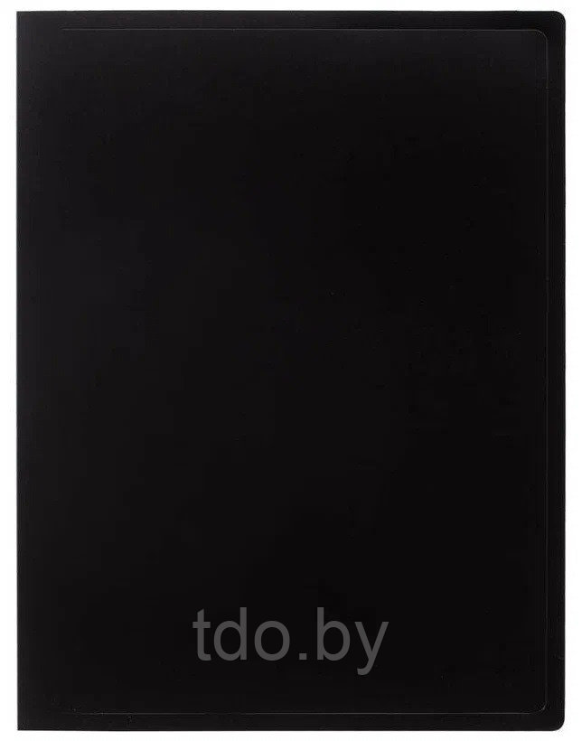 Папка с зажимом А4, 16 мм, 450 мкм, пластик. чёрная - фото 1 - id-p201739904