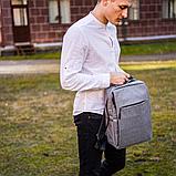 Городской рюкзак Eastpak с USB и отделением для ноутбука до 17". Черный, фото 4