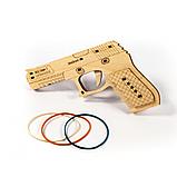 Деревянный конструктор (сборка без клея) “Резиночный пистолет Rubber Gun” UNIWOOD, фото 3